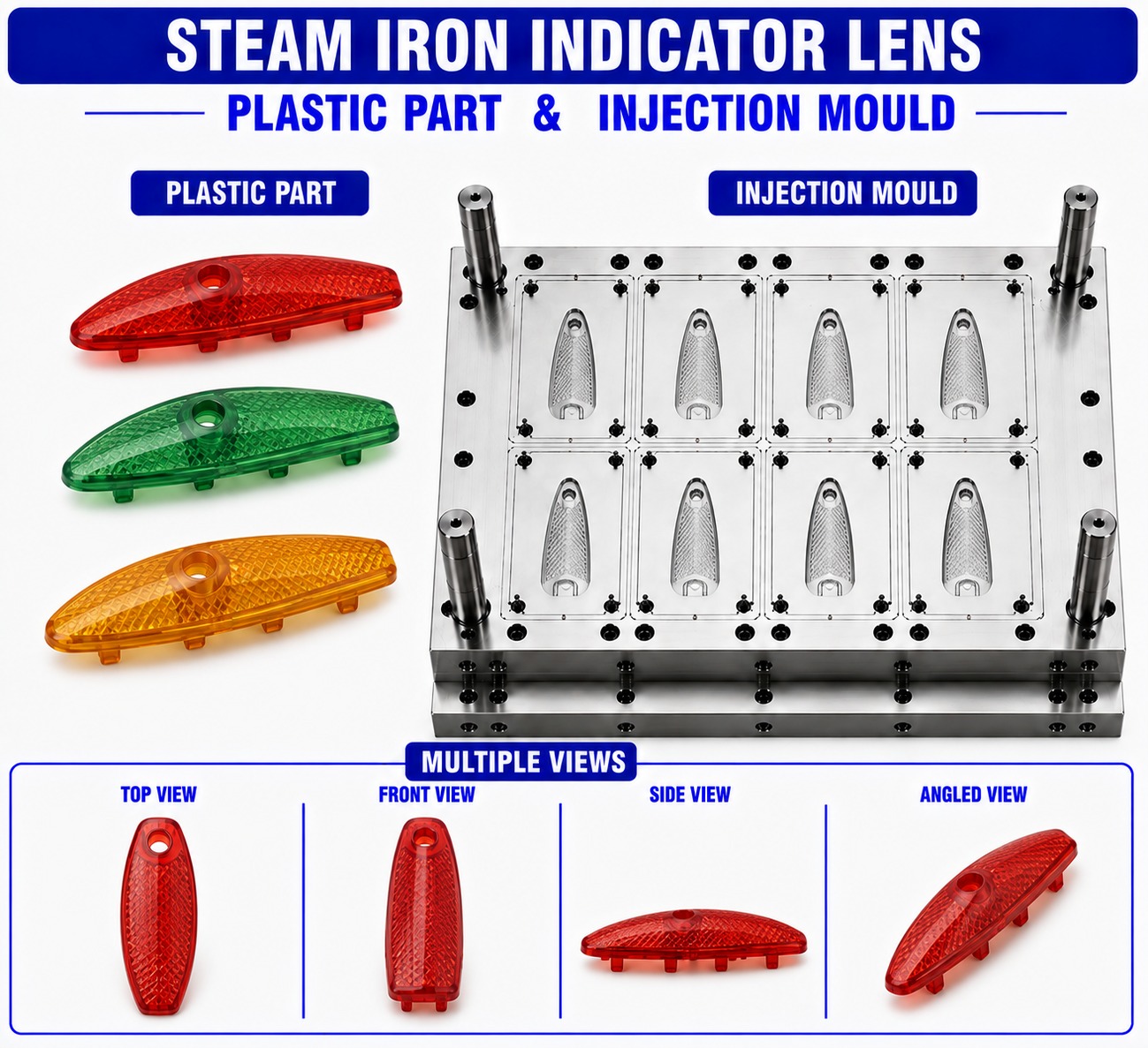Steam Iron Plastic Indicator Lens Mould and Moulding Service